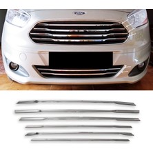 ZNZ Oto Aksesuar Ford Courier Krom Ön Panjur 6 Prç P.çelik 2014-2017 Arası İnce