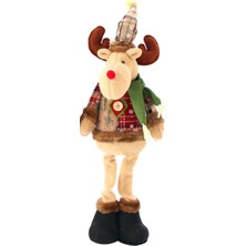 Hermoso Ayakta Noel Ren Geyiği, Geri Çekilebilir Ayaklı Ren Geyiği Dolması Peluş (Yurt Dışından)