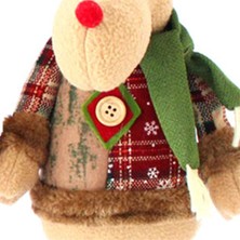 Hermoso Ayakta Noel Ren Geyiği, Geri Çekilebilir Ayaklı Ren Geyiği Dolması Peluş (Yurt Dışından)