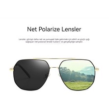 Aviator Hafif Metal Çerçeve Uv Korumalı Spor Sürüş Güneş Gözlüğü (Yurt Dışından)