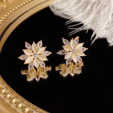Premium Zirkonya Saplama Küpe, Moda Küpe Kız Arkadaşa Hediye (Yurt Dışından)