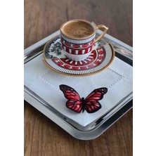 2 Adet 3 Boyutlu Kelebekli Kokteyl Sunum Peçetesi