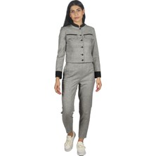 Lady Gına Kadın Pamuklu Uzun Kollu Düğme Kapamalı Siyah Alt-Üst Takım IGNBVB23K8071-SİYAH