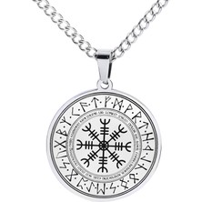 Chavin Viking Rune Viking Odin Sembol Kadın Erkek Çelik Kolye EU43