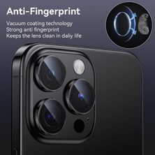 Arazon iPhone 15 Pro Max / 15 Pro Kamera Lens Koruyucu (3'lü Set) Siyah Titanyum