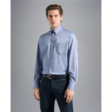 Paul & Shark Erkek Pamuklu Normal Kesim Rahat Mavi Gömlek C0P3000-503