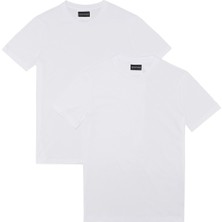 Emporio Armani Erkek Basic Bisiklet Yaka Kısa Kollu Beyaz T-Shirt 8N1D68 1Jpzz-0100