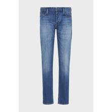Emporio Armani Erkek Denim Kumaş Normal Bel Düz Model Mavi Jeans 6R1J75 1D09Z-0942