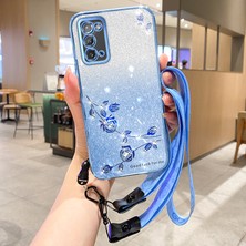 Cool-M Samsung Galaxy S20 Rhinestone Glitter Telefon Kapağı Kayışla (Yurt Dışından)