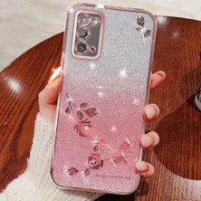 Cool-M Samsung Galaxy S20 Rhinestone Glitter Telefon Kapağı Kayışla (Yurt Dışından)