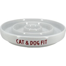 Cat & Dog Fit Yavaş Yedirme Seramik Mama Kabı