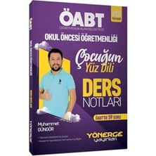 Yönerge Yayınları Öabt Okul Öncesi Öğretmenliği Çocuğun Yüz Dili Ders Notları