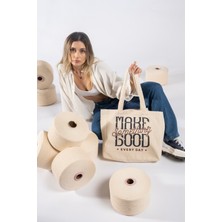 The Lycos "make Something Good" Canvas Tote Omuz ve Plaj Çantası