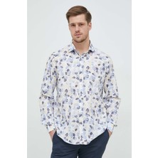 Paul & Shark Erkek Regular Fit Desenli Uzun Kol Bej Gömlek 23413086J-101