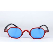 Zebechka 02 Mavi Geometrik Kadın Güneş Gözlüğü