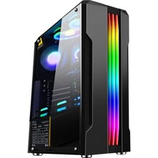 SNT Hunter LS C2 Mid Tower Atx Gaming 2 x Argb Fanlar ve Kontrolcü Dahil Masaüstü Bilgisayar Kasası (POWER YOK)