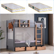 Setay Ranza, Asya Ayrılabilir Çekmeceli Ranza + 2 Comfort Yatak