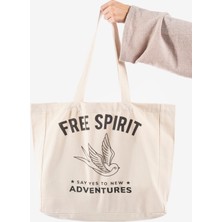 The Lycos "free Spirit" Canvas Tote Omuz ve Plaj Çantası