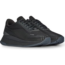 Boss Erkek Marka Logolu Bağcıklı Kaydırmaz Tabanlı Günlük Siyah Sneaker 50503493-005