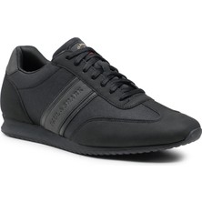 Paul & Shark  Erkek Bağcıklı Marka Logolu Spor Stil Siyah Sneaker 12318008-011