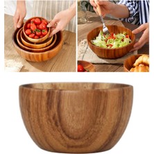 Segolike Ahşap Salata Kasesi Karıştırma Meyve Çorbası Şehriye Kaseleri Gıda 10X6 cm (Yurt Dışından)