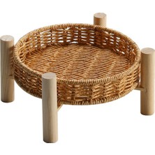 Segolike Hasır Depolama Sepeti Rattan Depolama Tepsisi Sepetleri Bin Masaüstü 18 × 10 × 4cm (Yurt Dışından)