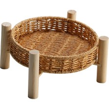 Segolike Hasır Depolama Sepeti Rattan Depolama Tepsisi Sepetleri Bin Masaüstü 18 × 10 × 4cm (Yurt Dışından)