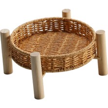 Segolike Hasır Depolama Sepeti Rattan Depolama Tepsisi Sepetleri Bin Masaüstü 18 × 10 × 4cm (Yurt Dışından)