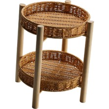 Segolike Hasır Depolama Sepeti Rattan Depolama Tepsisi Sepetleri Bin Masaüstü 22 × 4 × 28 cm 2 (Yurt Dışından)