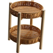 Segolike Hasır Depolama Sepeti Rattan Depolama Tepsisi Sepetleri Bin Masaüstü 22 × 4 × 28 cm 2 (Yurt Dışından)