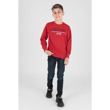 Ahengim Erkek Çocuk Leader Baskılı Trend Sweatshirt AK15091