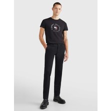 Tommy Hilfiger Erkek Denim Logolu Günlük Kullanım Siyah Pantolon MW0MW26619-BDS
