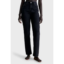 Calvin Klein Kadın Yüksek Belli Pamuk Karışımlı Günlük Kullanım Siyah Jeans J20J222198-1BY