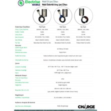 Electrise Mobil 22KW-7,4KW-3,4KW Elektrikli Araç Şarj Istasyonu