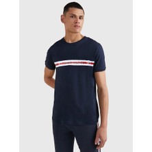 Tommy Hilfiger Erkek Kısa Kollu Yuvarlak Yaka Lacivert T-Shirt Um0Um01915-Dw5