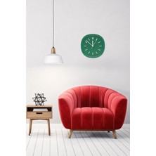 Apricity Dekoratif Renkli Kare Beton Duvar Saati 26 cm - Yeşil