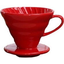 Hario V60 Drip Seramik Demleme Kırmızı