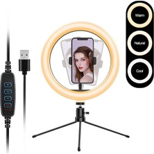 LED Ring Light Youtuber Light Stüdyo Işığı Akrobat Selfie LED Masa Lambası