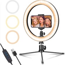 LED Ring Light Youtuber Light Stüdyo Işığı Akrobat Selfie LED Masa Lambası