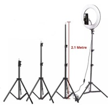 Youtuber LED Işıklı Tripod Selfie Makyaj Işığı Sürekli Ring Light 10 Inç Halka DZ66