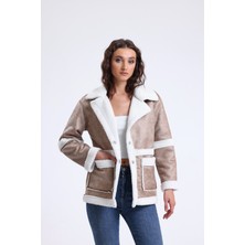 TWILLS Mont Nubuk Kruvaze Model Cepli Kısa Kaban Kadın Twılls