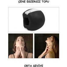 Maroken Jawline Fitness Topu Çene Egzersiz Topu Çene ve Boyun Kaslarını Güçlendirici Silikon Top Orta Seviye