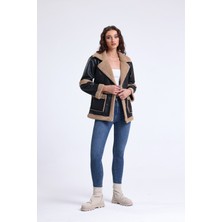 TWILLS Mont Nubuk Kruvaze Model Cepli Kısa Kaban Kadın Twılls