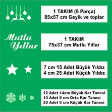 2Mak Reklam Yılbaşı Temalı Cam Sticker (Model 1)