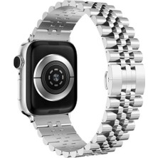 Cool Cold  Apple Watch 38/40/41 mm Seri 10/42 iwatch 9 8 Se 7 6 5 4 3 2 Paslanmaz Çelik Ayarlanabilir Rolex Metal Kordon