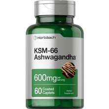 Horbaach Ksm-66 600 mg 60 Kapsül With L-Theanine - Vegan  Non-Gmo  Gluten Free Root Extract Usa