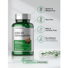 Horbaach Ksm-66 600 mg 60 Kapsül With L-Theanine - Vegan  Non-Gmo  Gluten Free Root Extract Usa