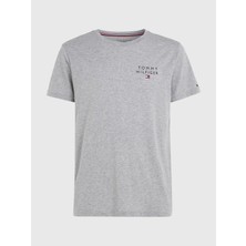 Tommy Hilfiger Erkek Dokuma Kumaş Kısa Kol Model Gri T-Shirt Um0Um02916-P61