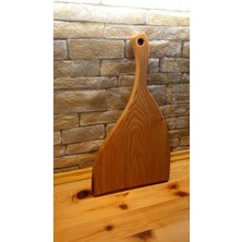 F&S WoodArt Modern Dekoratif Tasarım 48 cm Büyük Boy Saplı Sunum Tahtası Servis Tabağı Tepsi