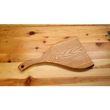 F&S WoodArt Modern Dekoratif Tasarım 48 cm Büyük Boy Saplı Sunum Tahtası Servis Tabağı Tepsi